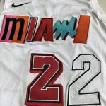 Maillot de Basket #22 Butler Miami Heat 22-23 city authentique Blanc